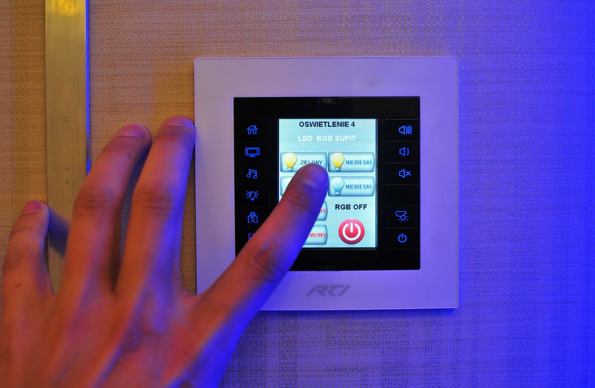 smart thermostat wall display