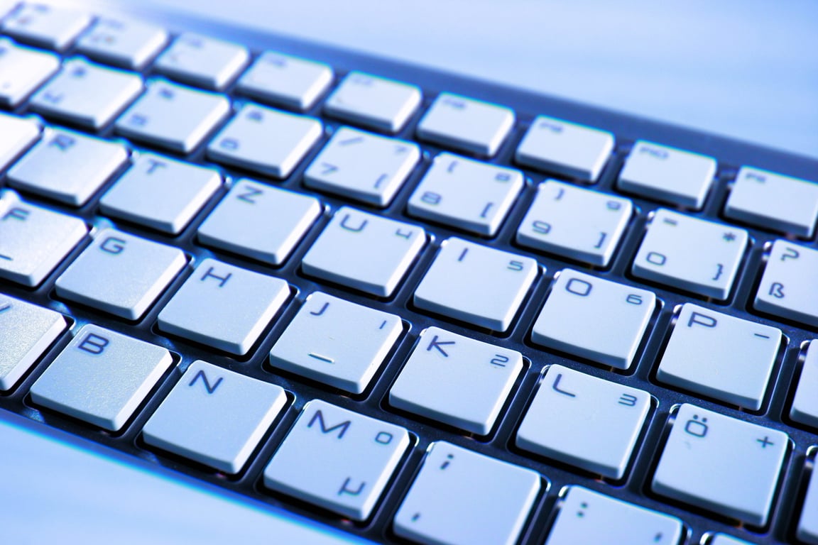 medical transcriptionist typing