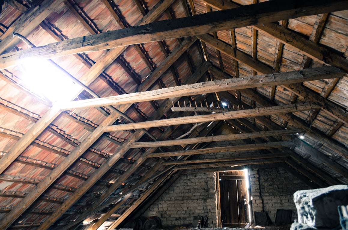 HVAC ductwork attic