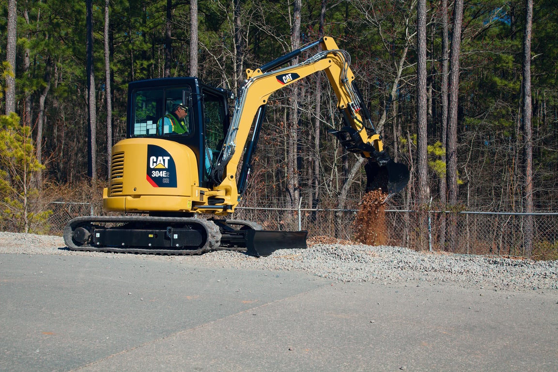Caterpillar excavator jobsite