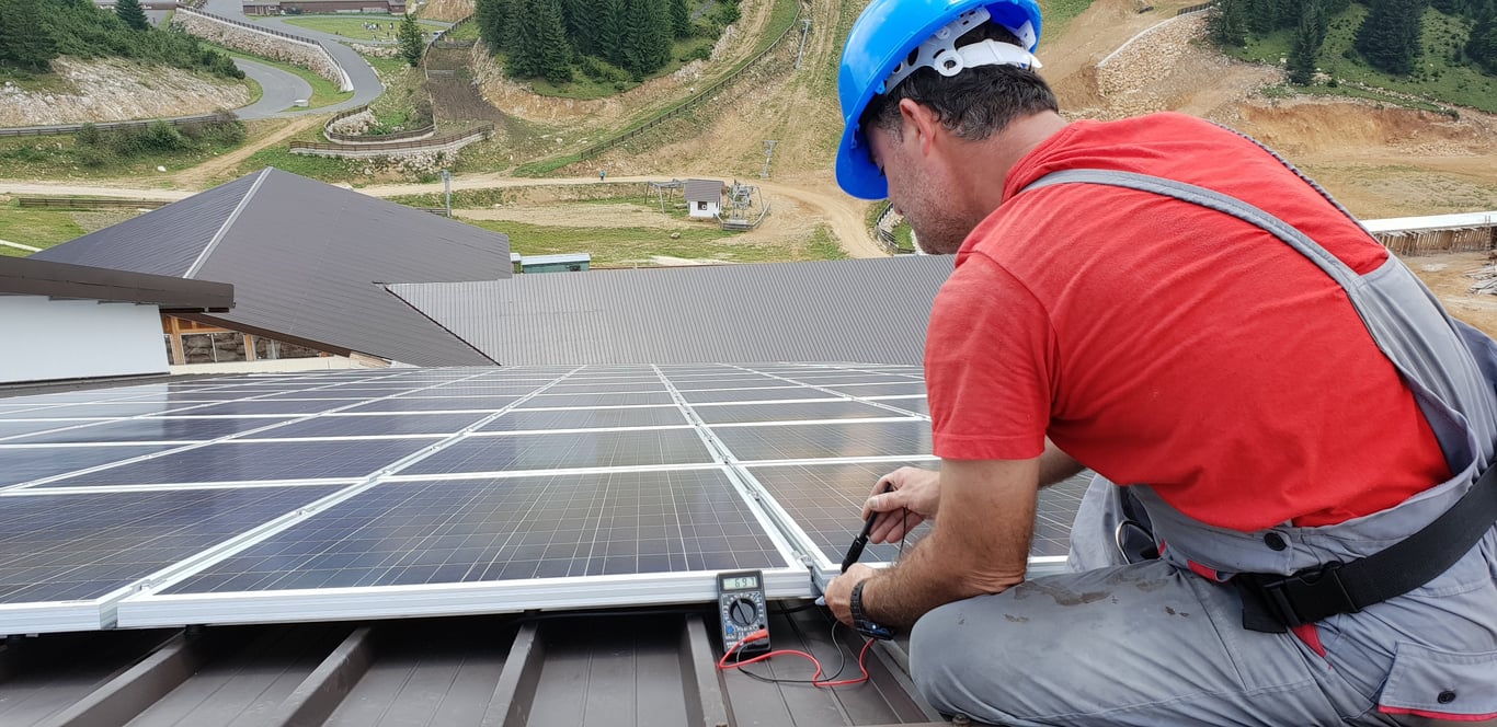 rooftop solar panel installation