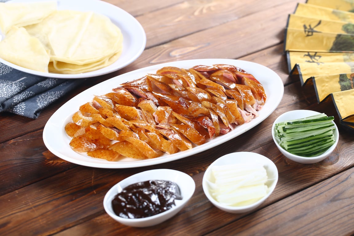 Peking duck pancakes