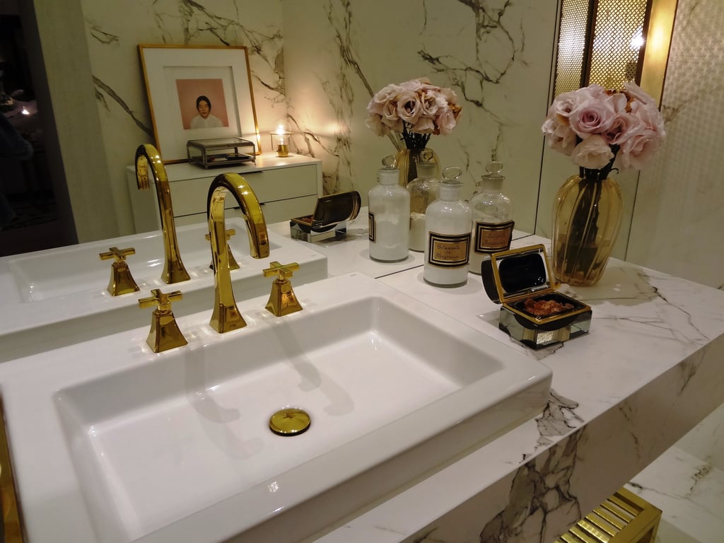 plumber installing bathroom sink