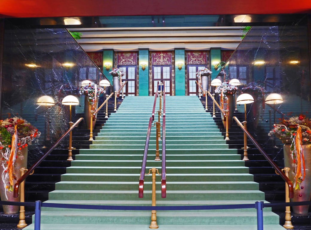 carpeted stairs