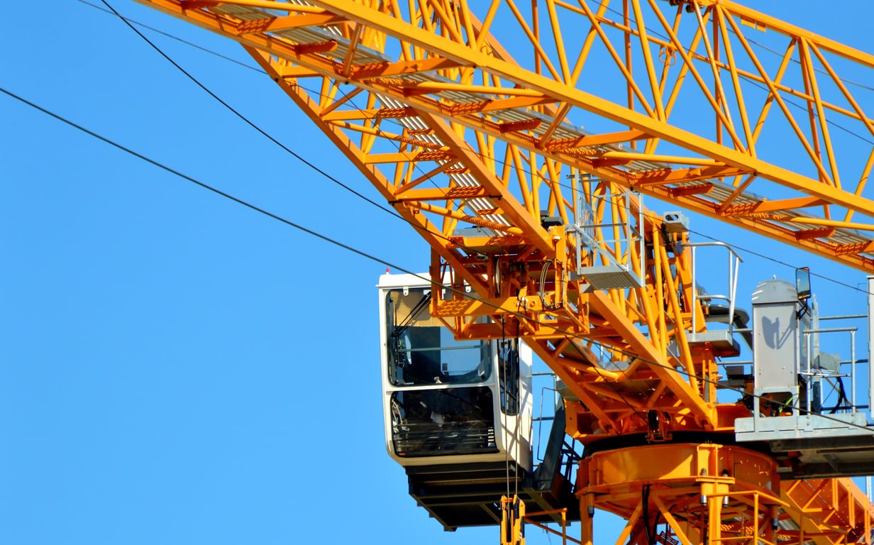 rough terrain boom lift construction site