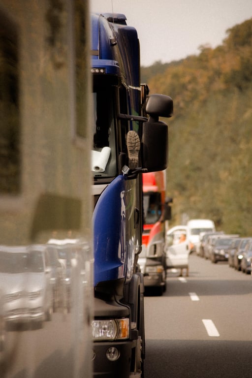 semi truck on highway
