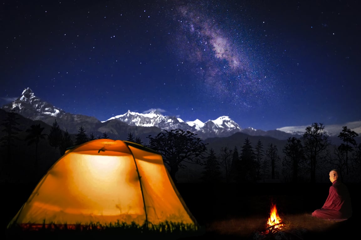 camping headlamp tent