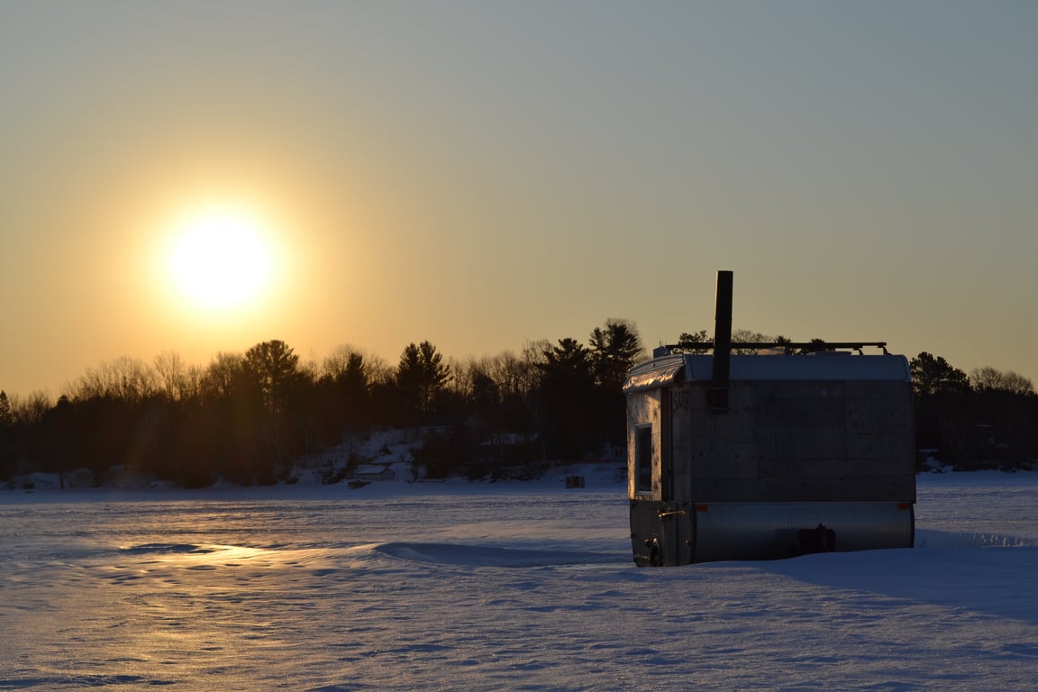 ice fishing shanty