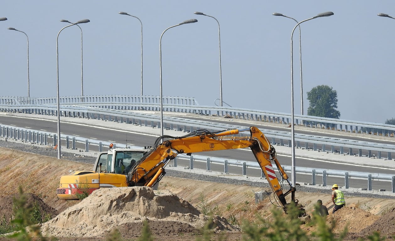 large excavator construction site