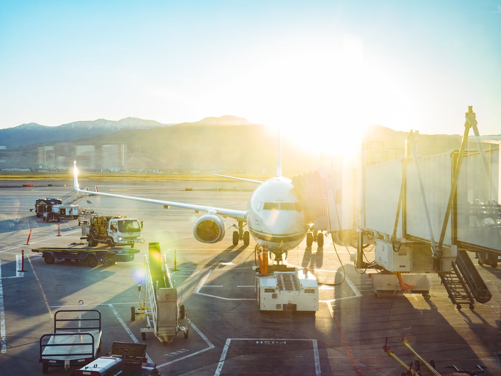 morning airport departure