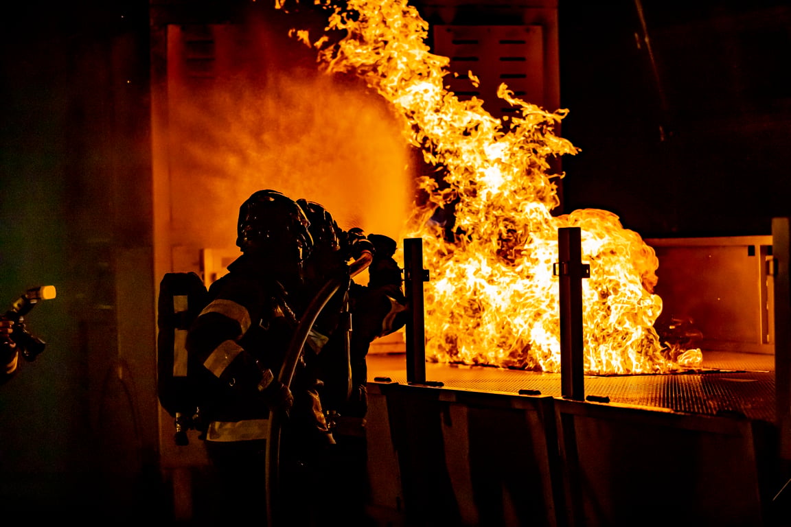 emergency HVAC technician repairing furnace