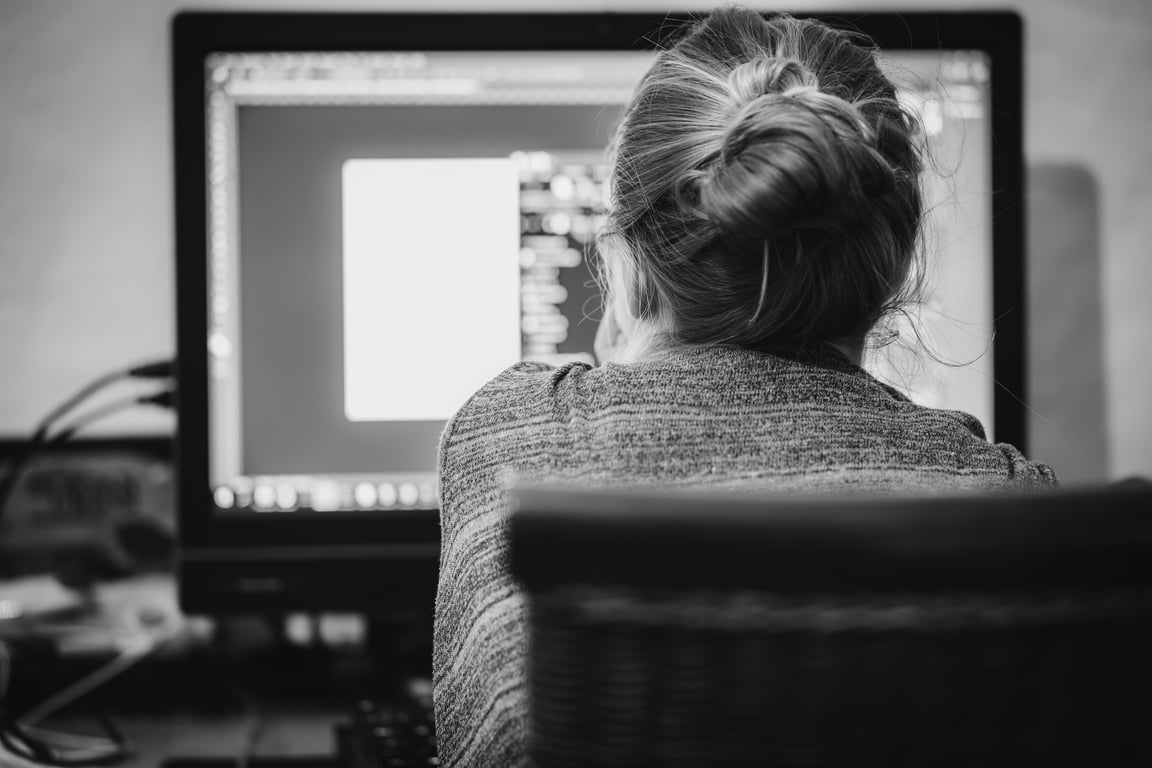 cybersecurity professional at computer