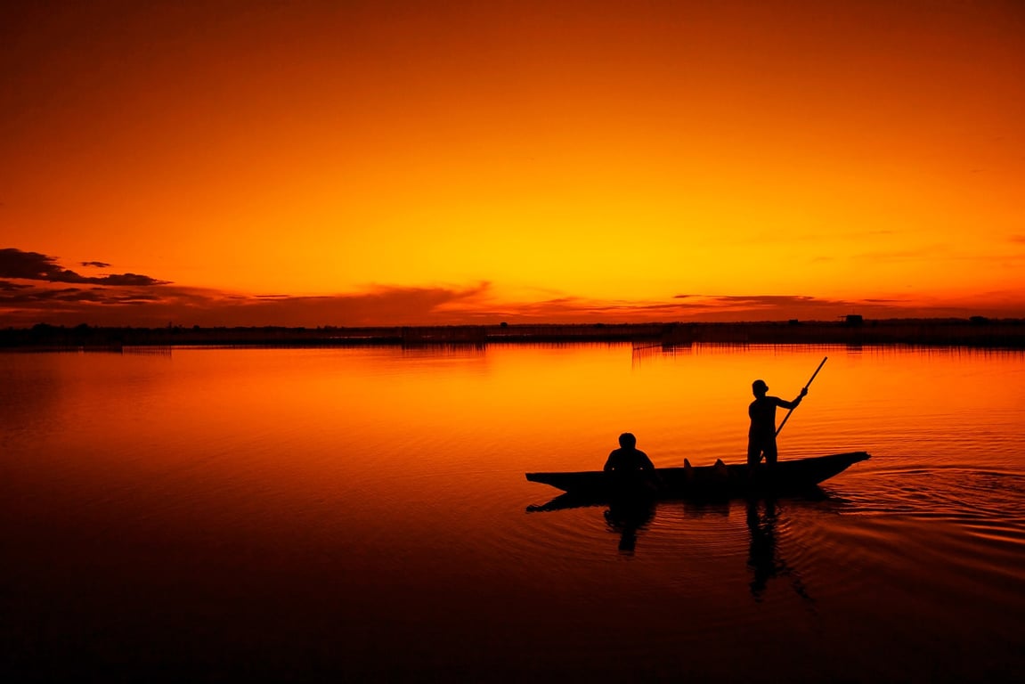 trailered fishing boat