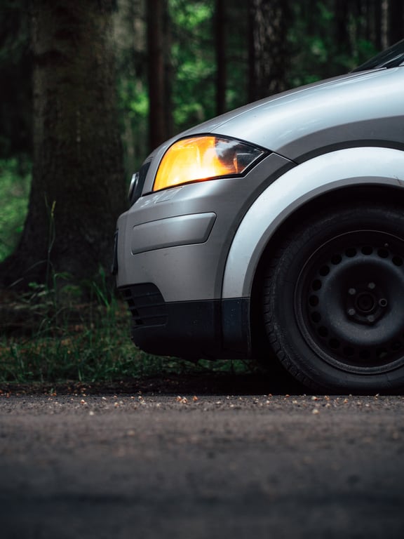 car driving on road