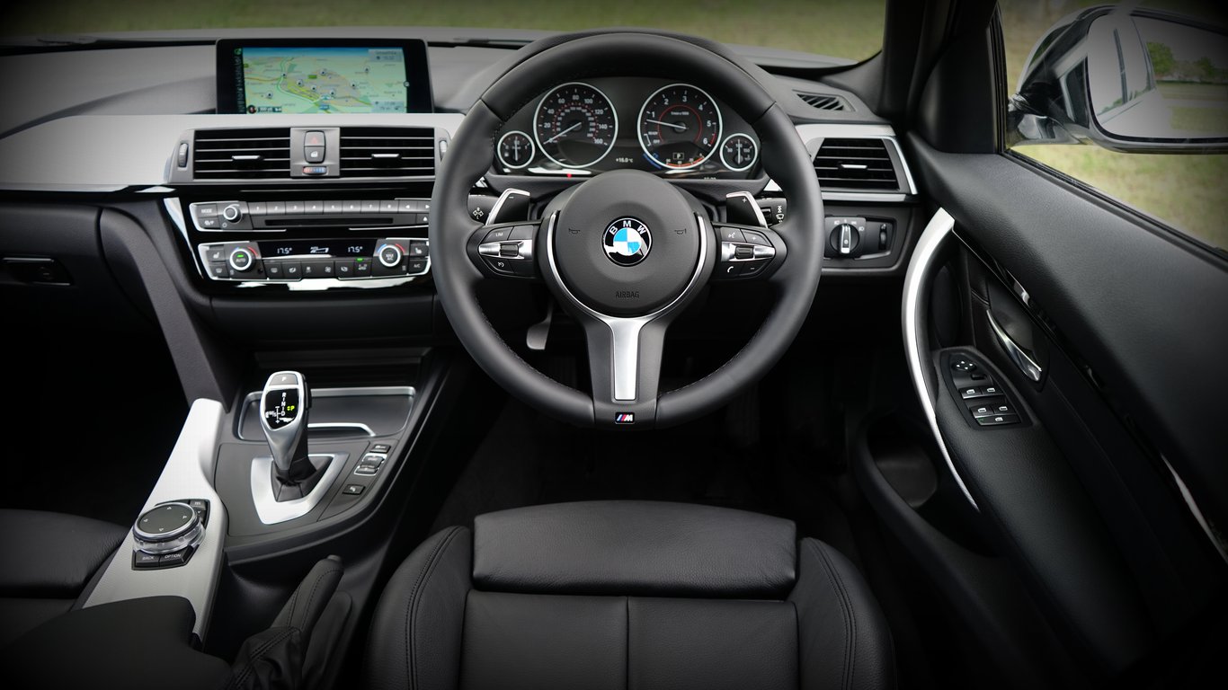 clean used car interior