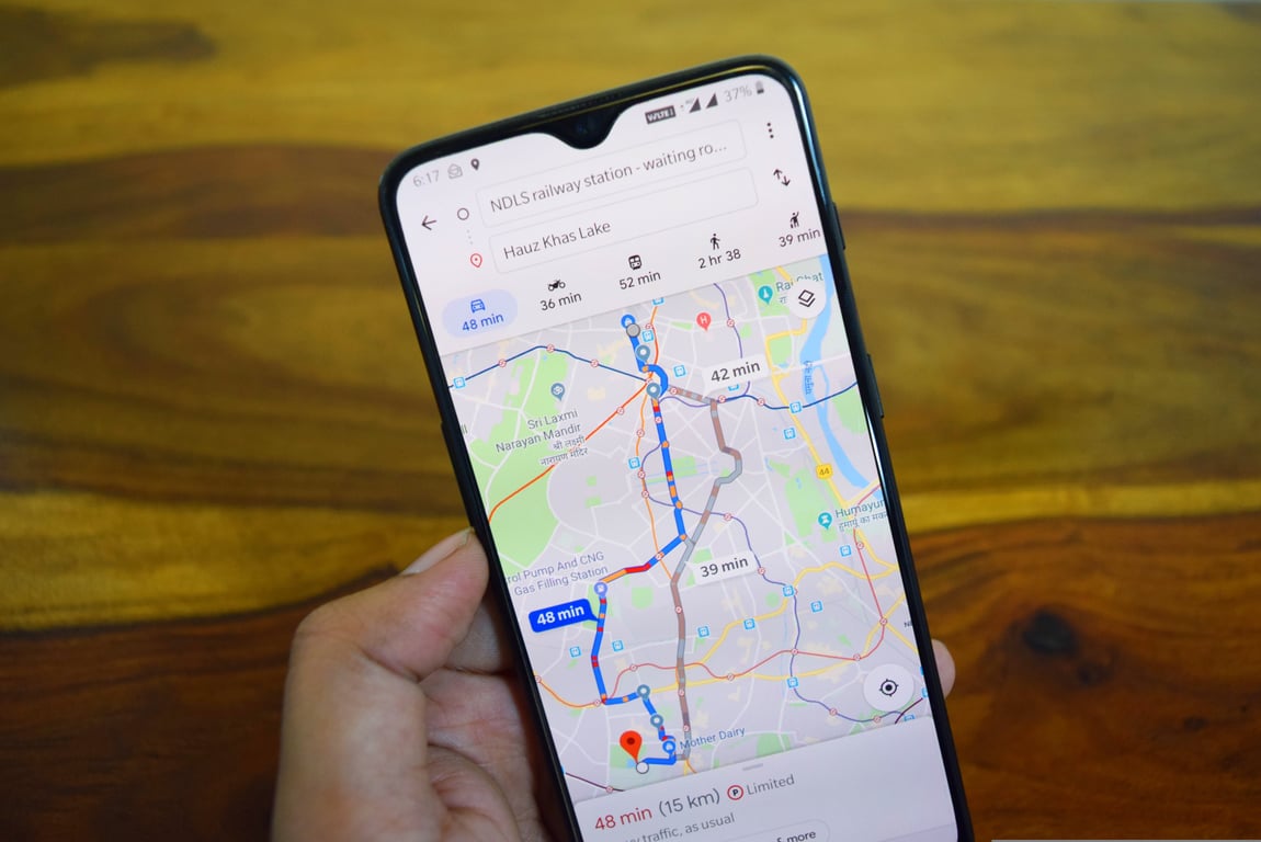 smartphone GPS map