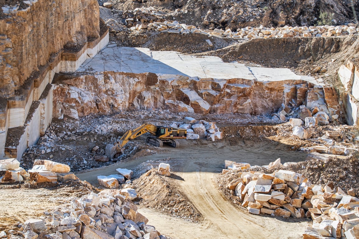 large excavator construction site