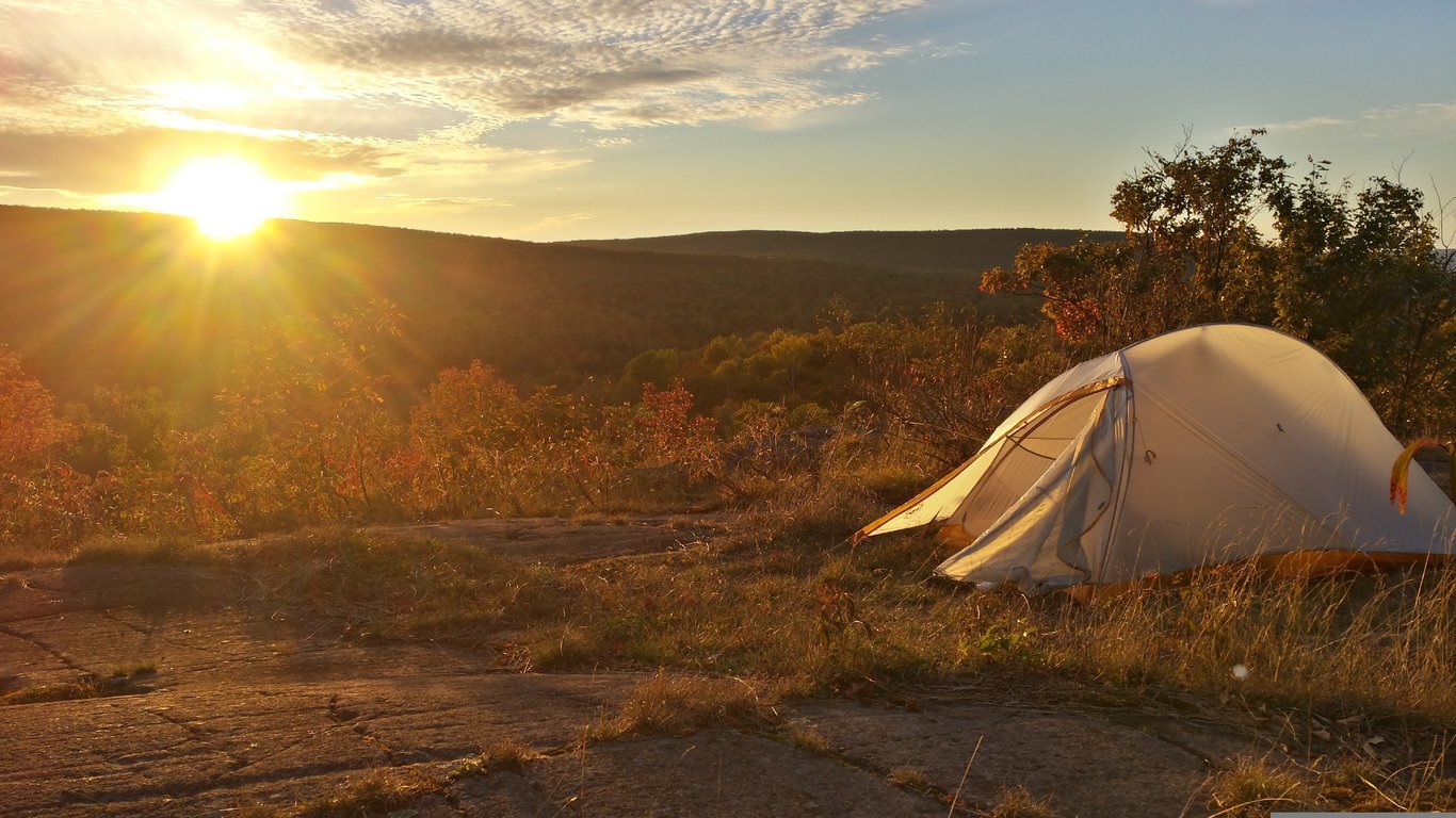 backpacking tent campsite