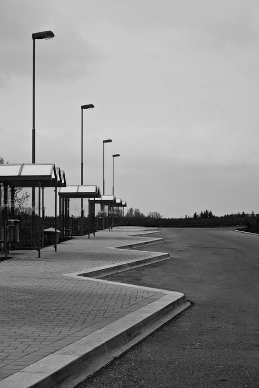 commercial EV charging station parking lot