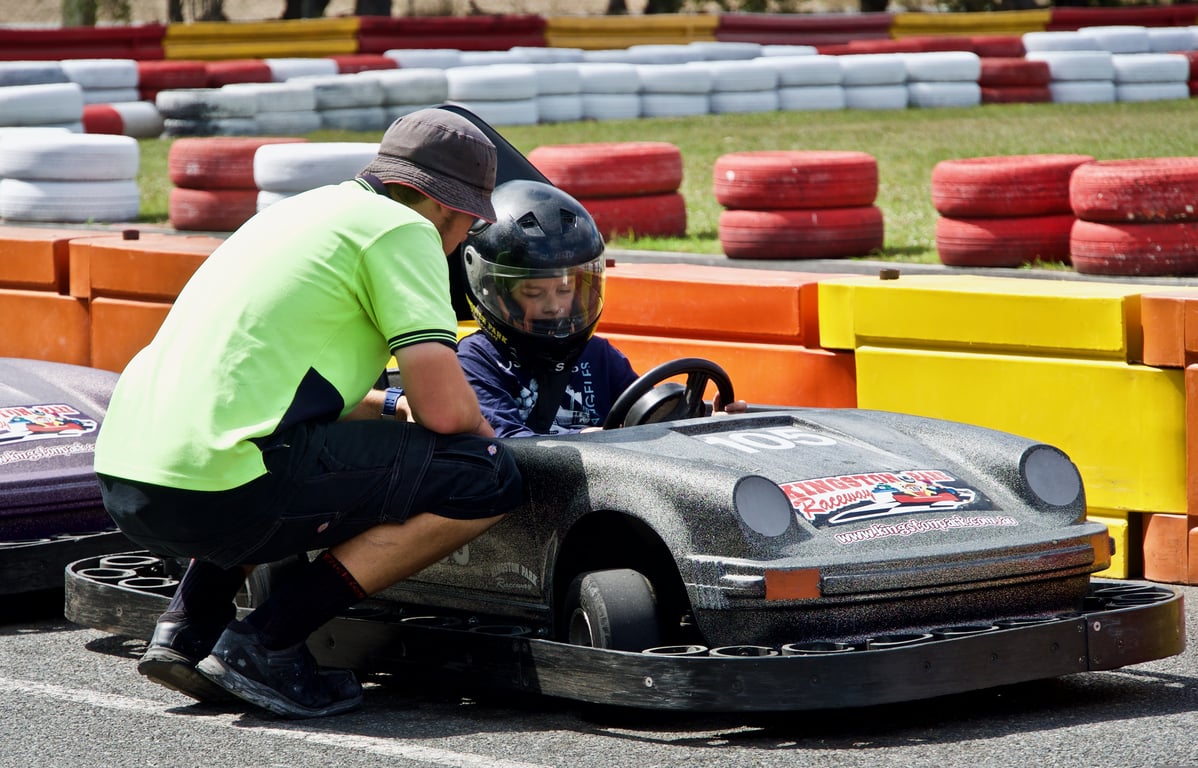 learner driver practicing in car