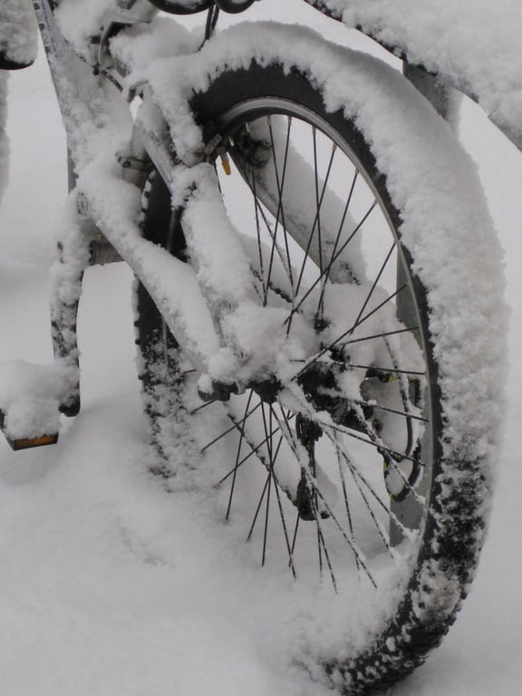 winter tires in snow