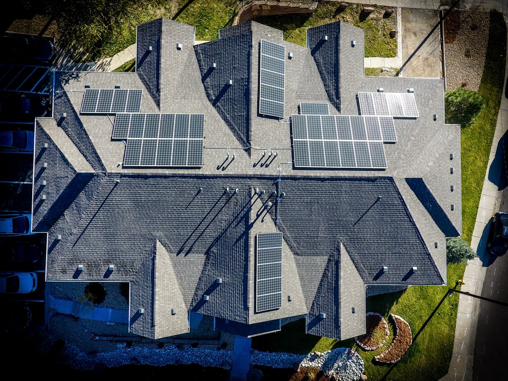 residential solar panels roof