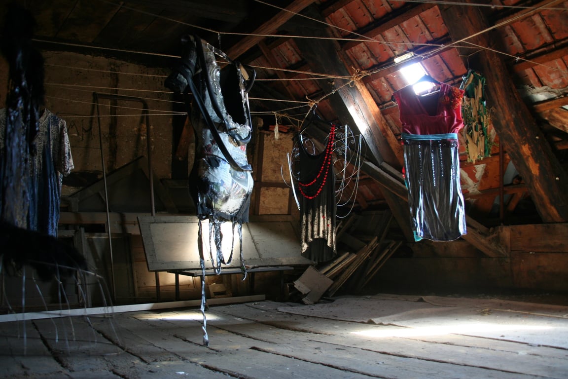 HVAC ductwork installation attic
