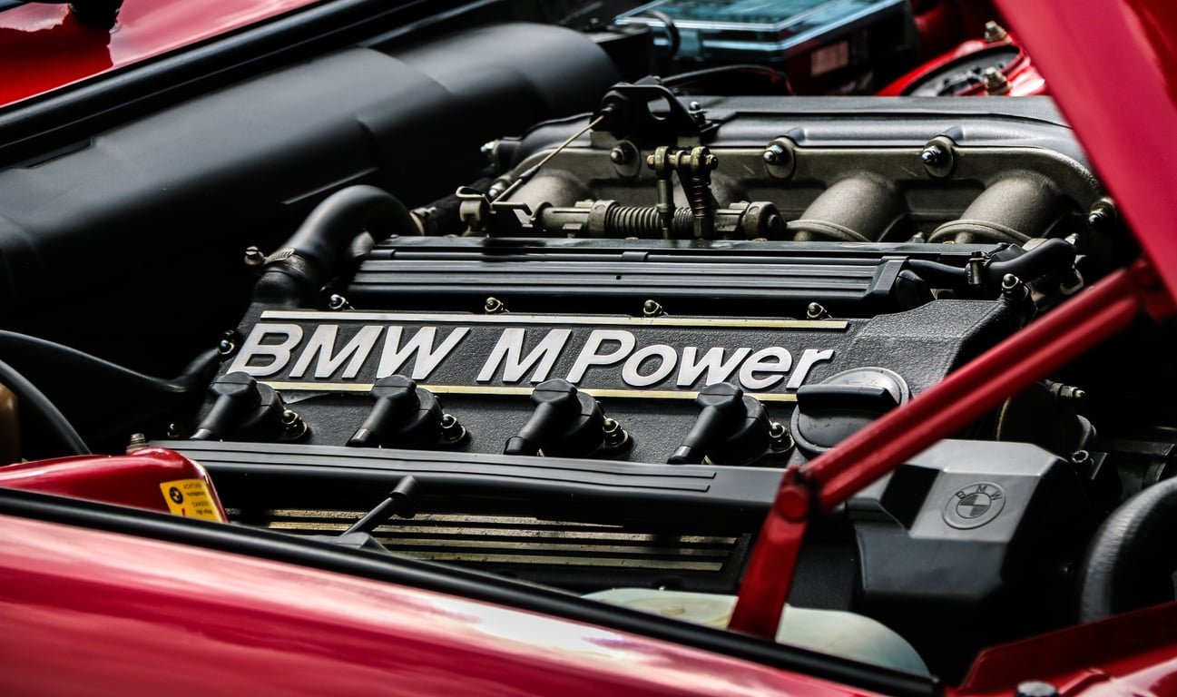 car engine bay inspection