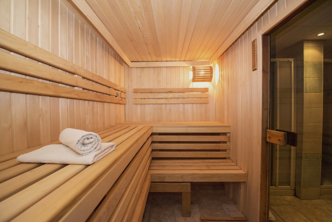 historic hotel stone steam sauna
