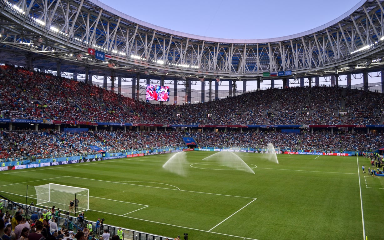 World Cup football stadium crowd