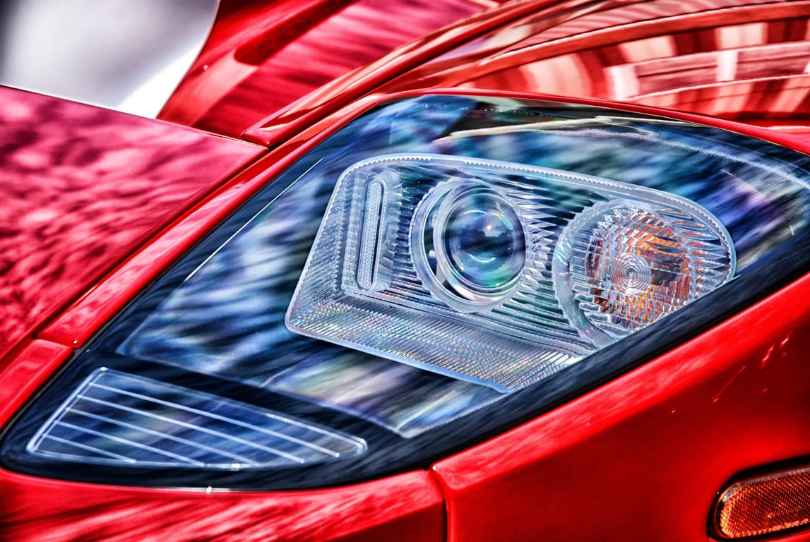 car tire sidewall close-up