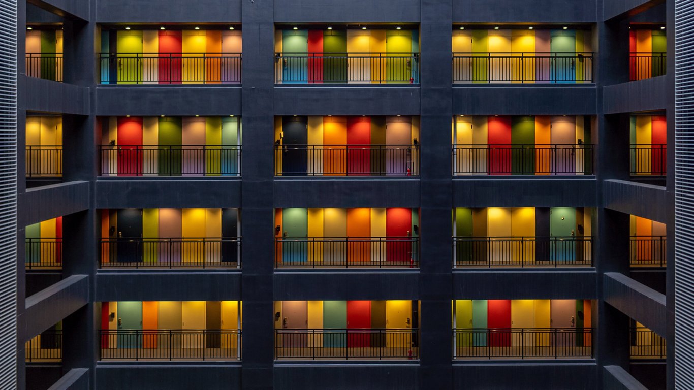 senior apartment building exterior