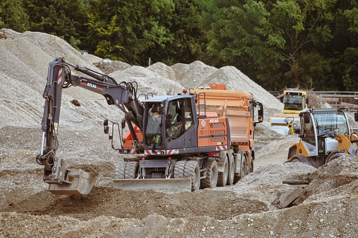 excavator jobsite
