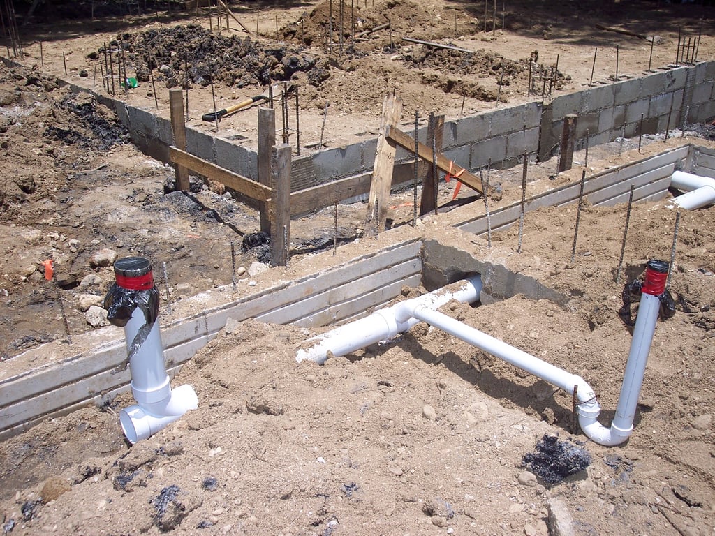 sewer pipe excavation