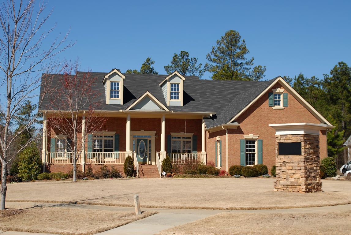 landscaped suburban yard
