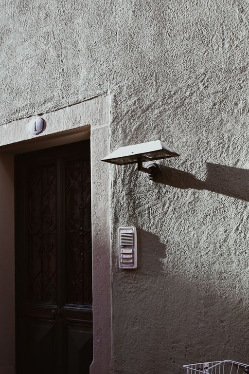 video doorbell on front door