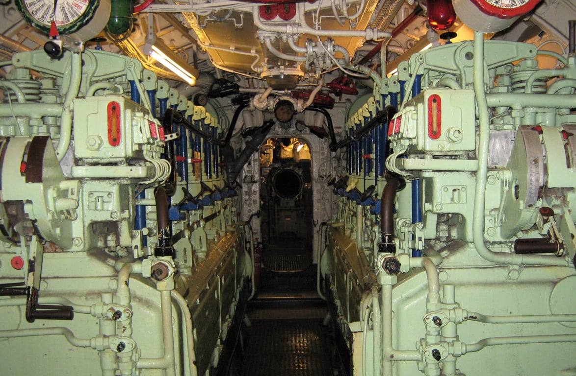 marine diesel engine room