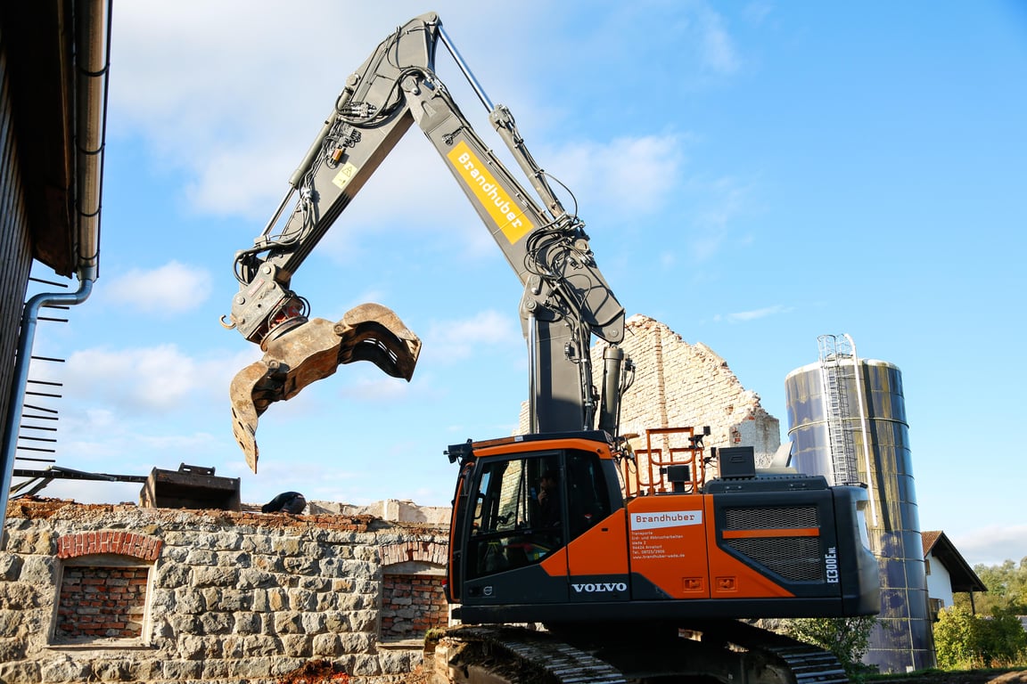 large excavator construction site