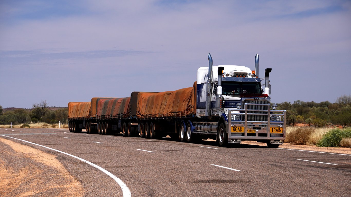 semi truck on highway
