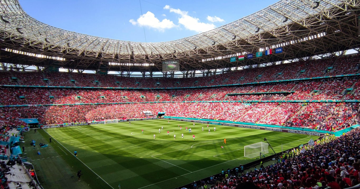 European soccer stadium crowd