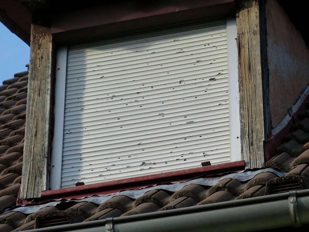 hail damaged metal roof