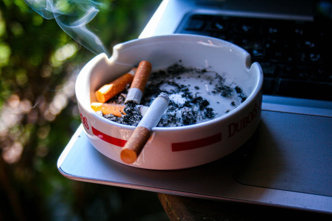 smoking HVAC unit