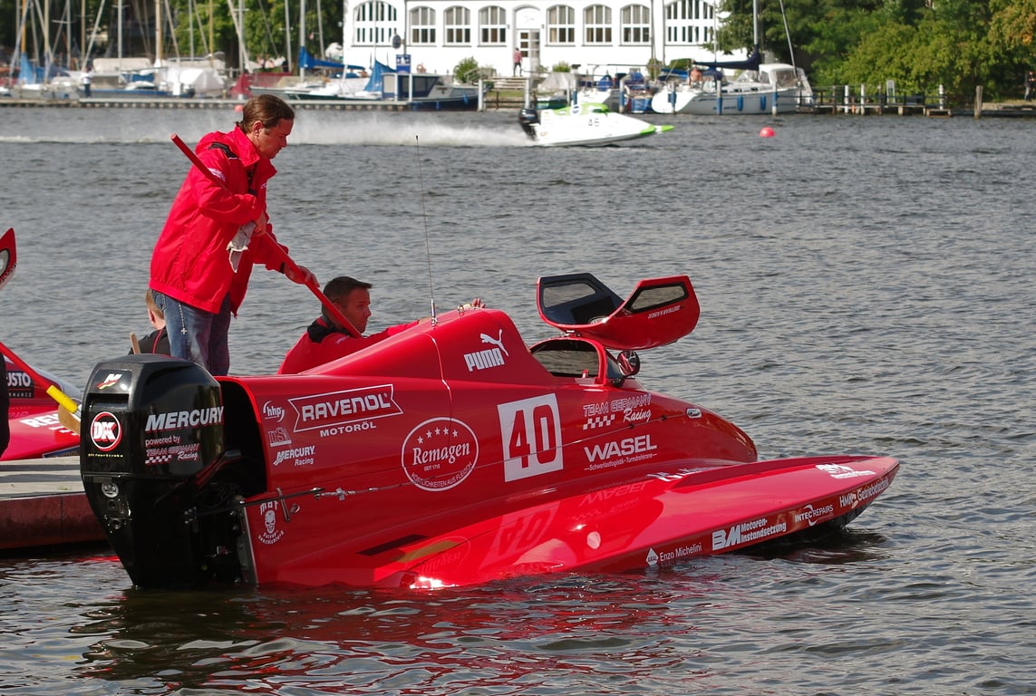 boat trailer at launch ramp