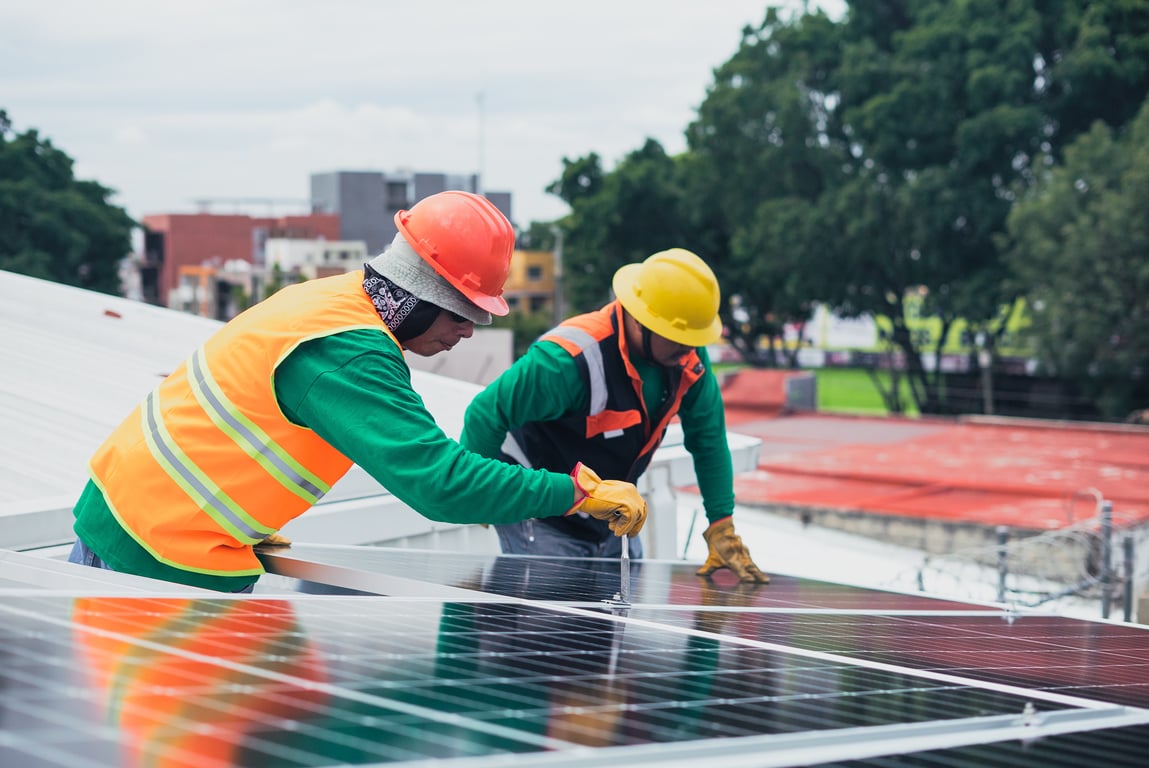 rooftop solar panel installation