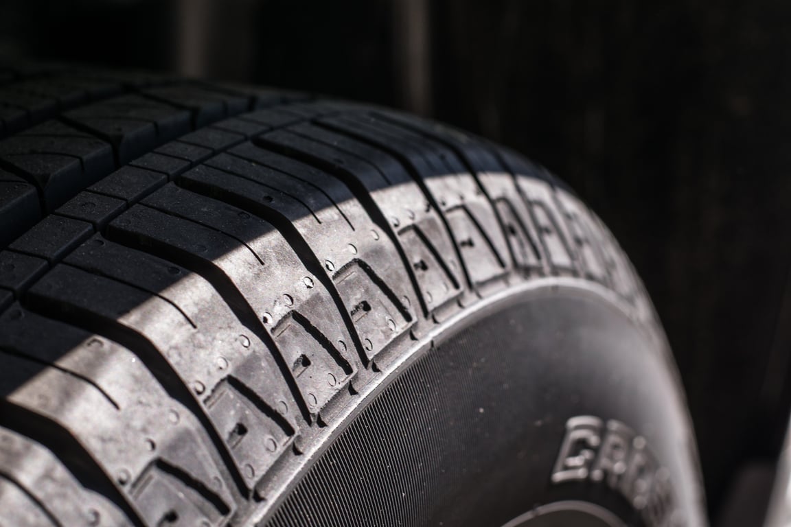 sports car tire close-up
