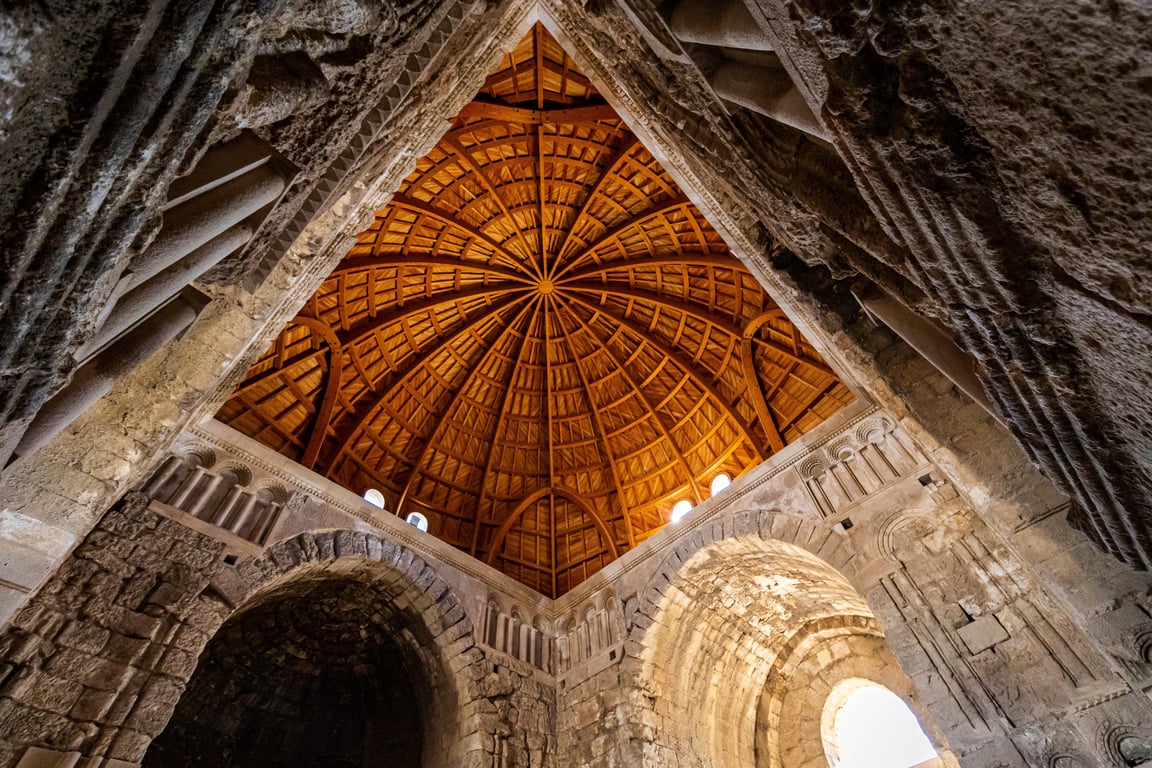 water-damaged ceiling