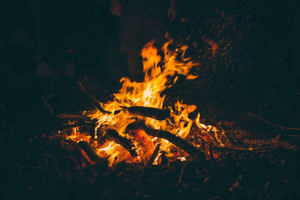 RV leveling blocks campsite