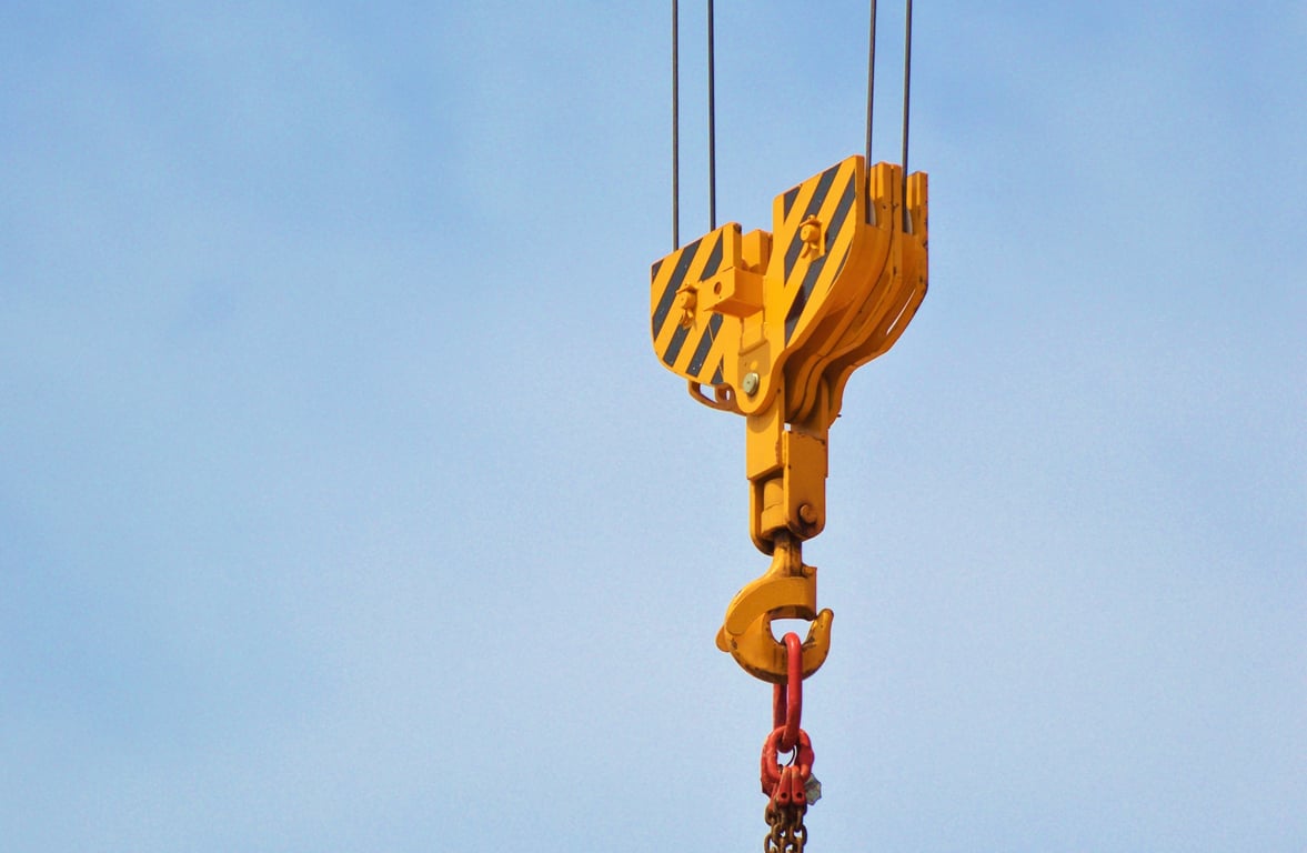 articulating boom lift construction site