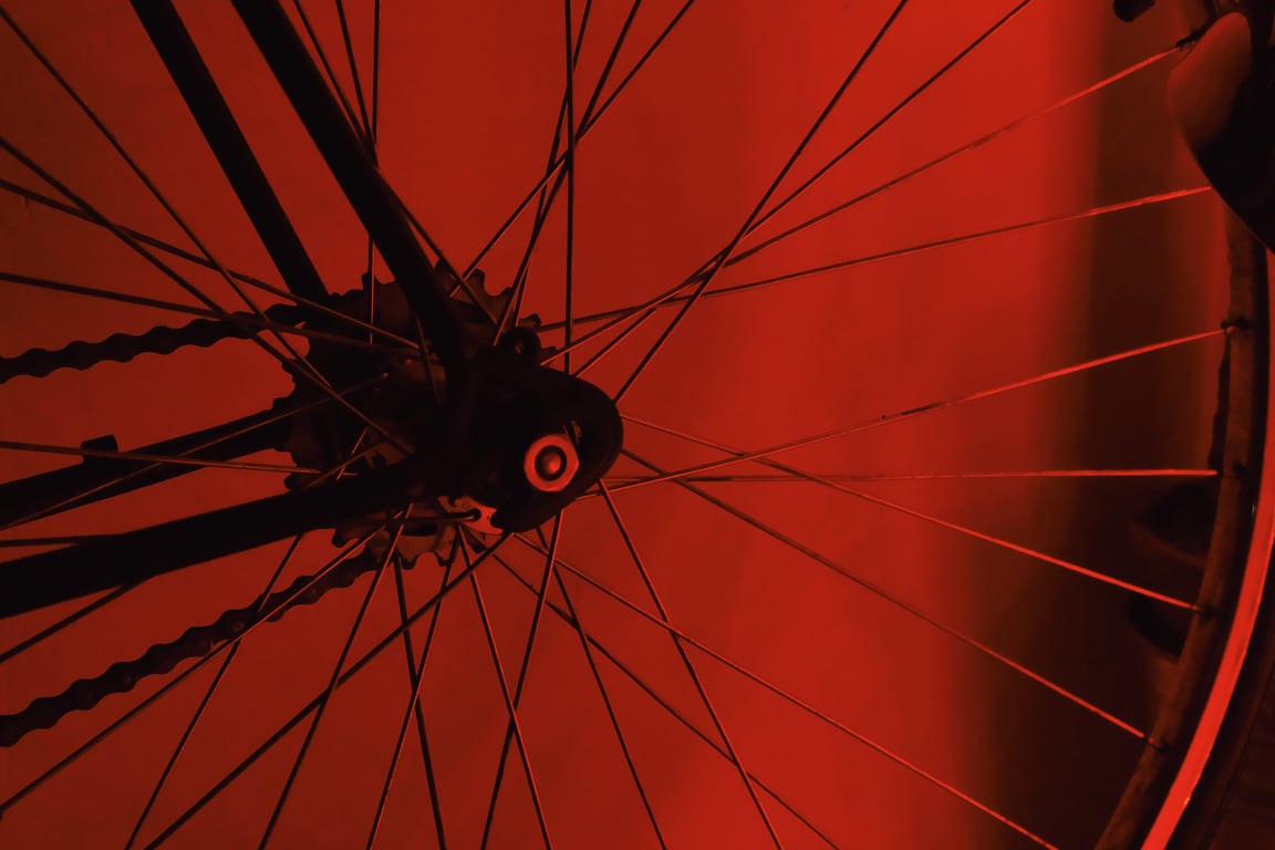 tire chains on car wheel