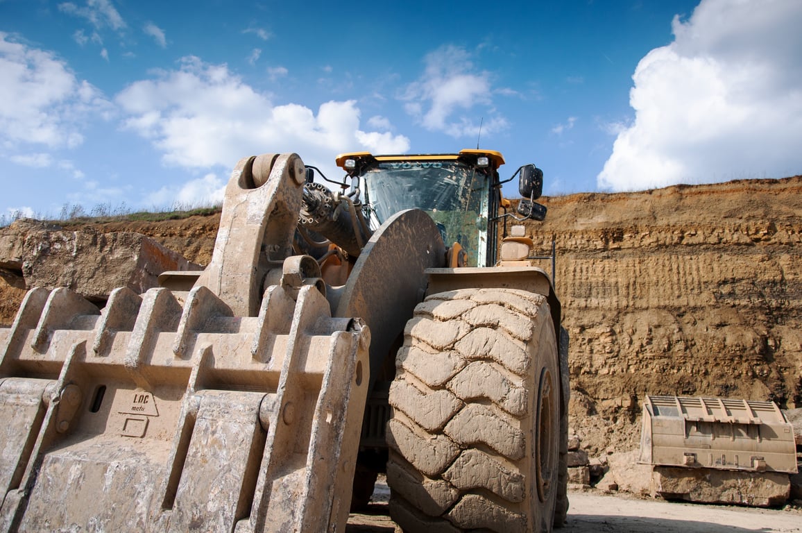 excavator construction site